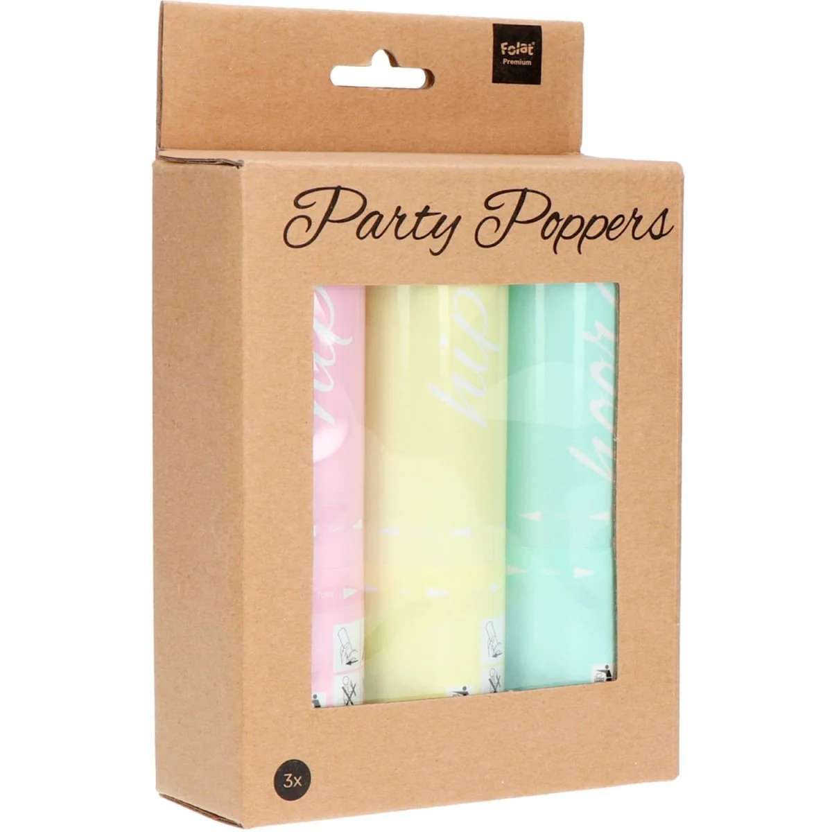 Confetti Kanonnen Set Pastel 15cm 3st - Image 5