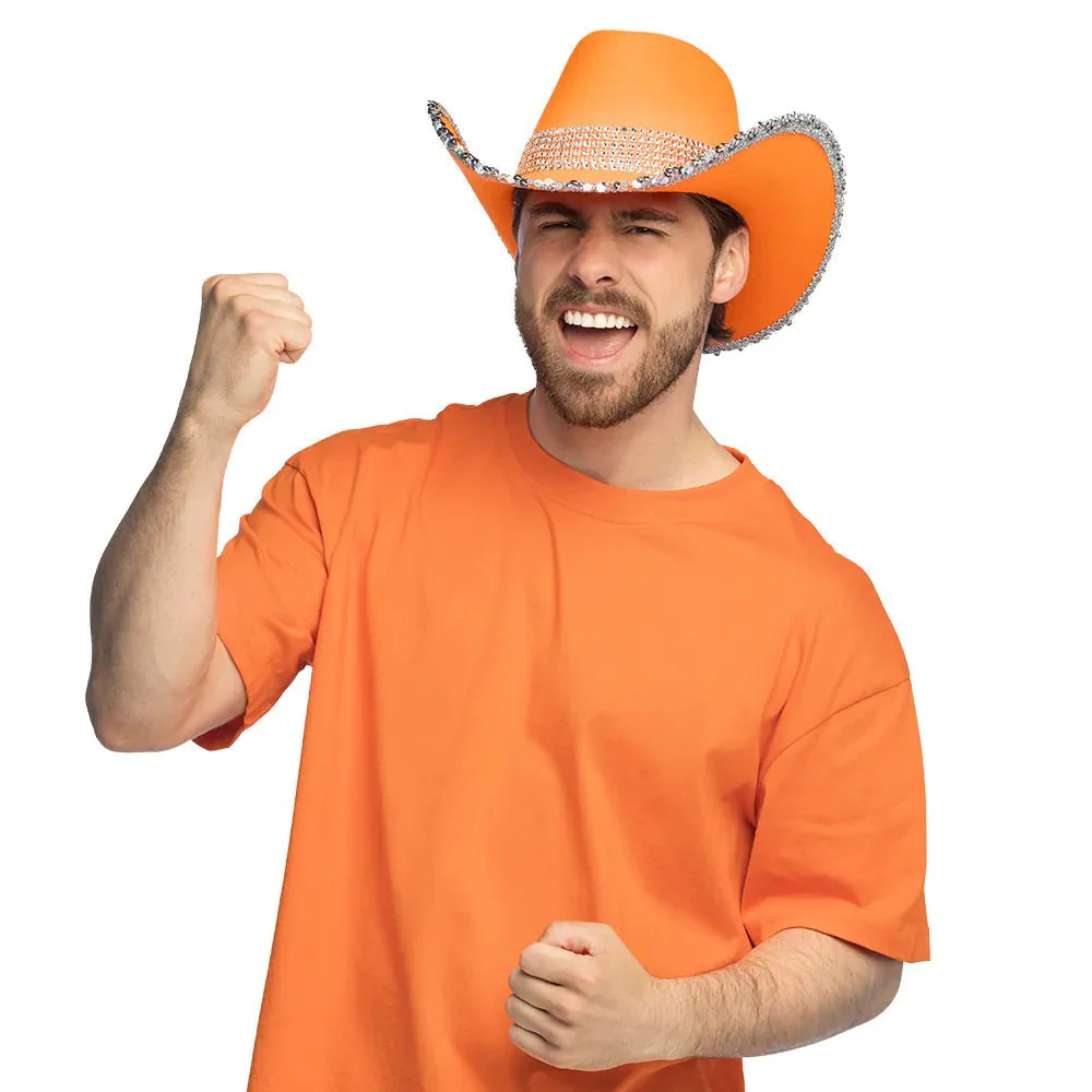 Cowboy Hoed Oranje Uv Blacklight - Image 5