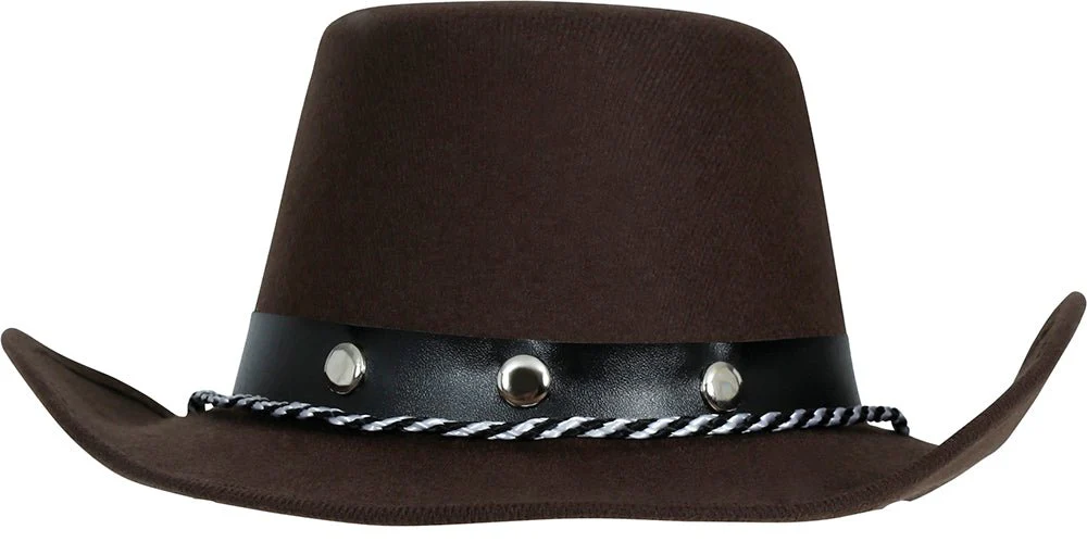 Cowboy Hoed Zwart Kind Vilt - Image 2