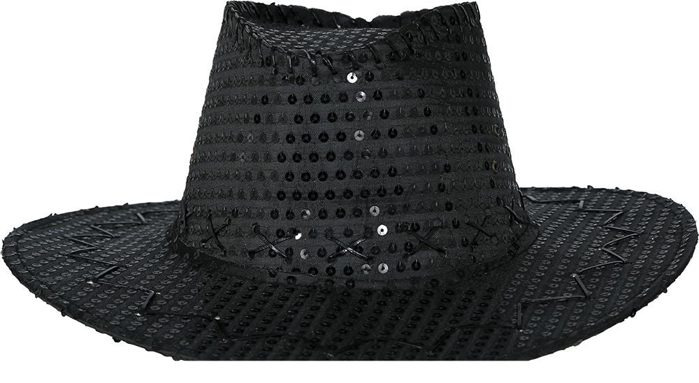 Cowboy Hoed Zwart Pailletten - Image 3