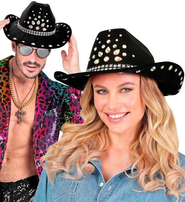Cowboyhoed Zwart Met Diamanten - Image 3