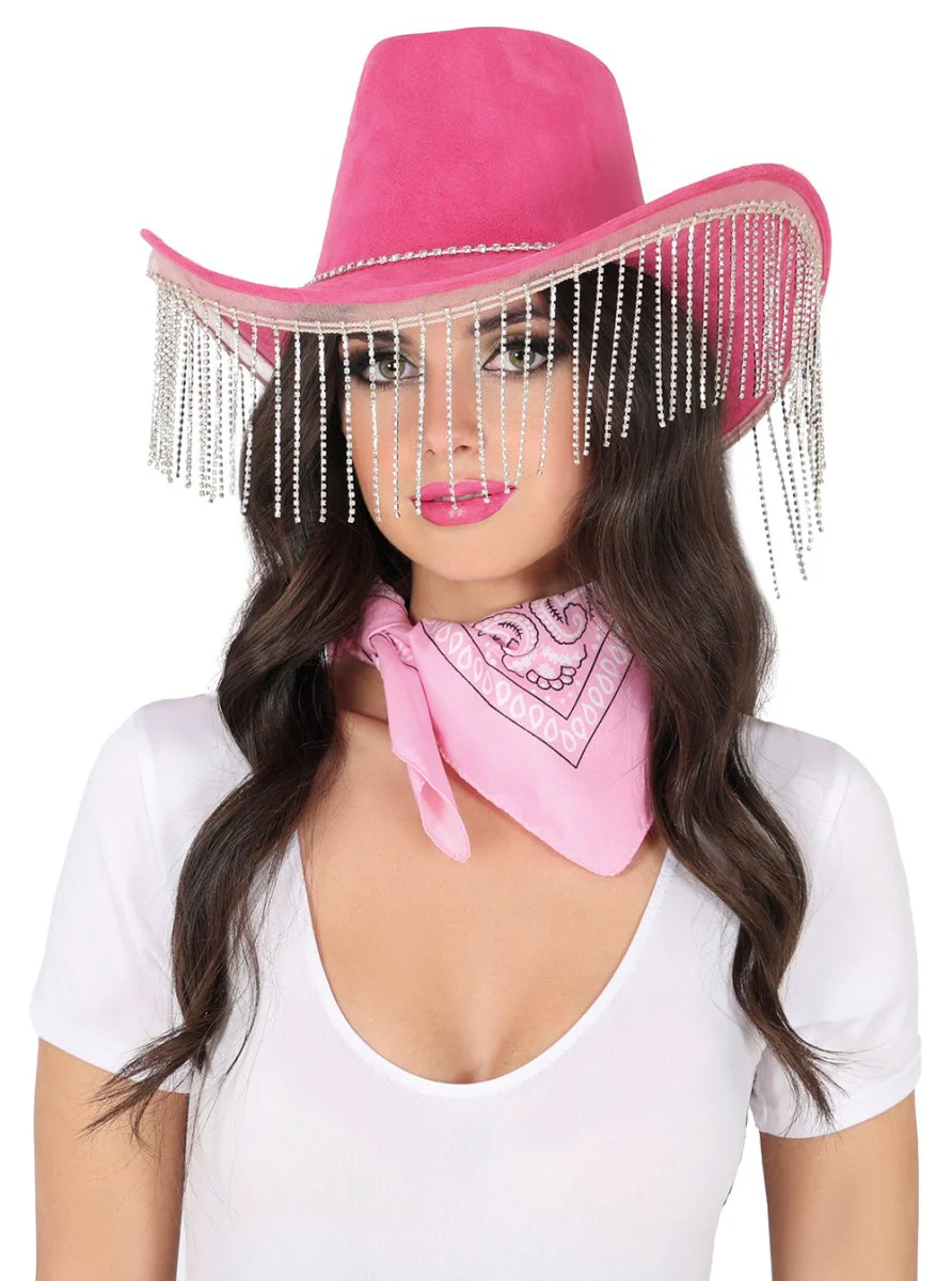 Cowgirl Hoed Fuchsia Met Franjes - Image 2