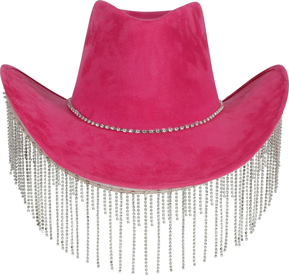 Cowgirl Hoed Fuchsia Met Franjes - Image 3