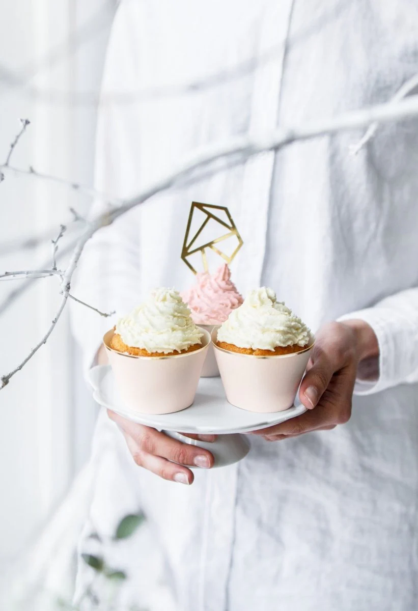 Cupcake Vormpjes Lichtroze Pastel 7,6cm 6st - Image 3