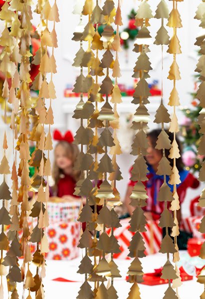 Deurgordijn Kerstbomen Goud 2,45m - Image 4