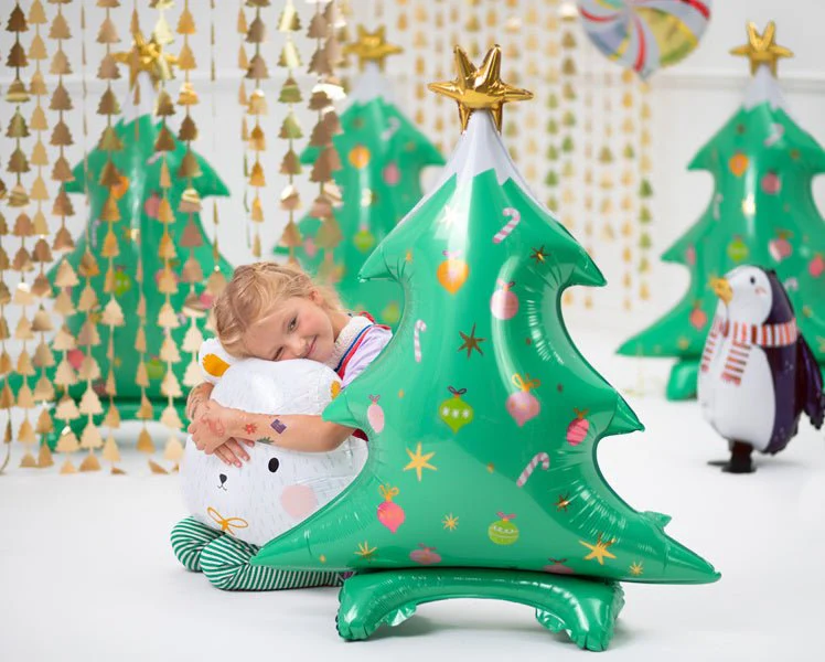 Deurgordijn Kerstbomen Goud 2,45m - Image 6