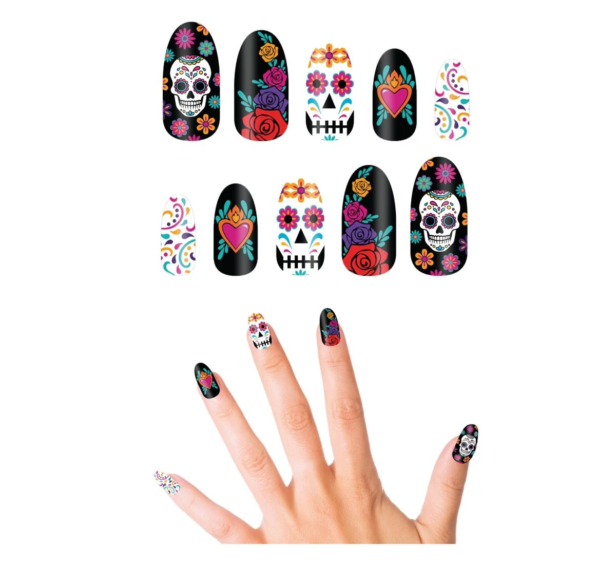 Dia De Los Muertos Nep Nagels 10st - Image 2