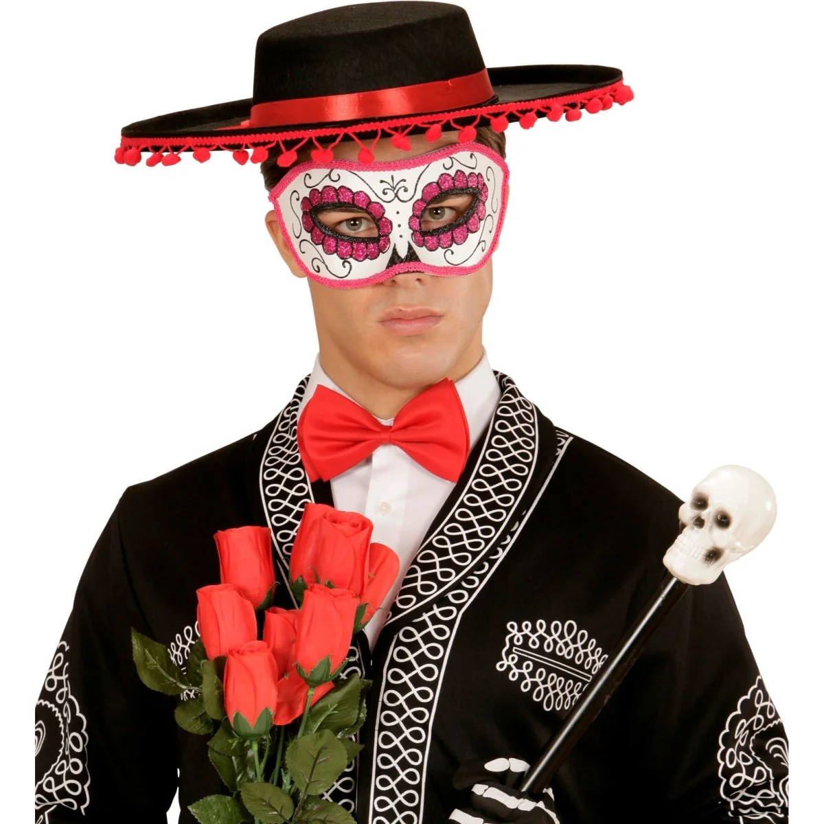 Dia De Los Muertos Oogmasker Roze - Image 5