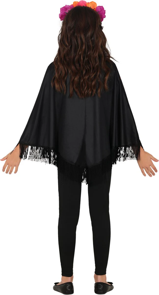 Dia De Los Muertos Poncho Meisje - Image 2