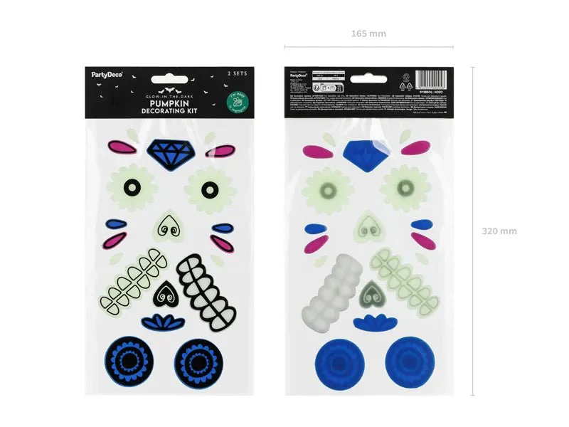 Dia De Los Muertos Stickers Gel Glow In The Dark 2 delig - Image 3