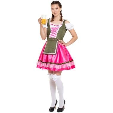 Dirndl Jurk Oktoberfest Roze Groen - Image 3