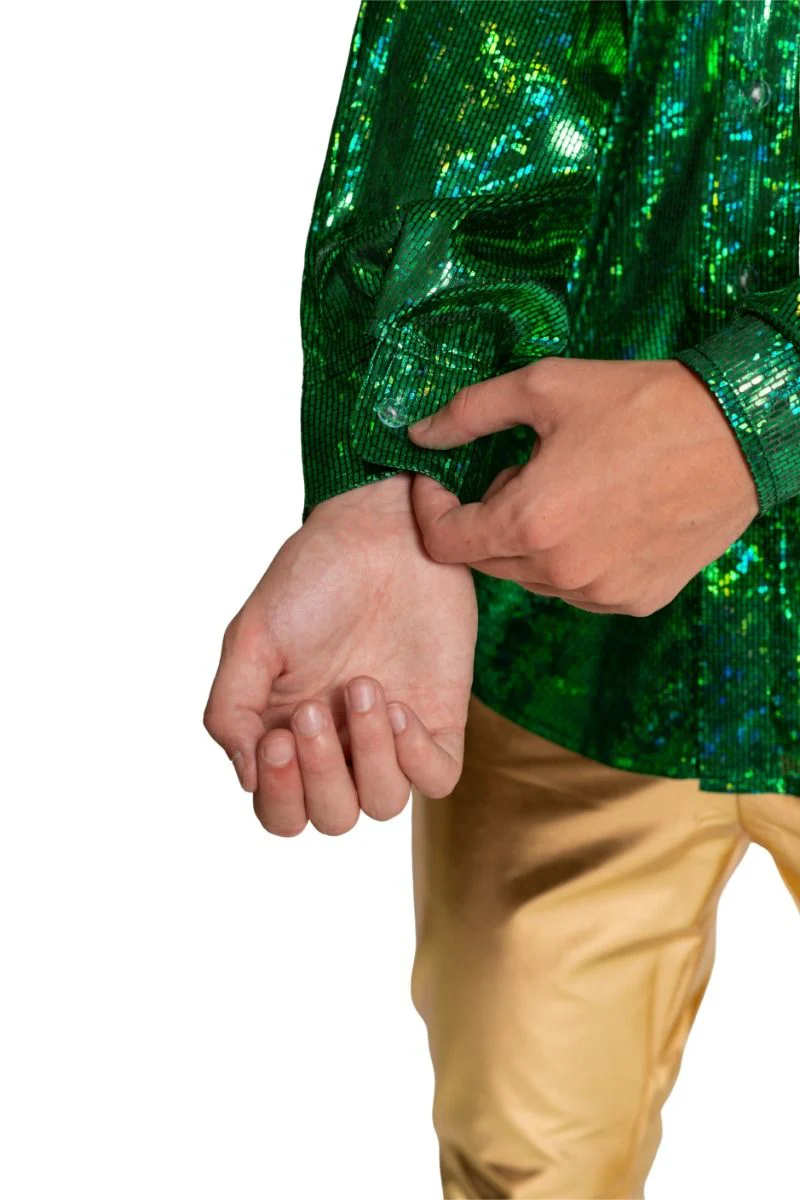 Disco 70S Blouse Groen Glans - Image 3