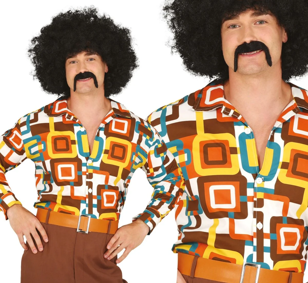 Disco 70S Blouse Heren Vierkant - Image 2