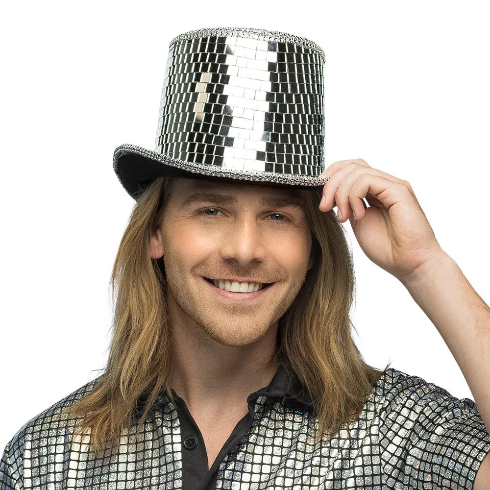 Disco 70S Hoed Zilver Discobal Look