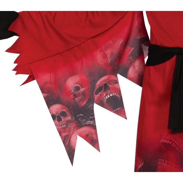Doodshoofd Halloween Kostuum Kind Rood - Image 5