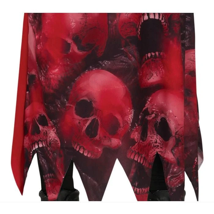 Doodshoofd Halloween Kostuum Kind Rood - Image 6