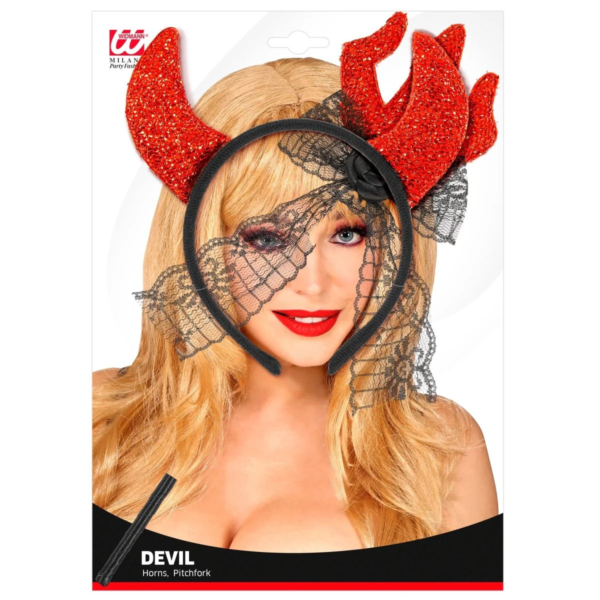 Duivel Accessoireset Haarband En Vork 2 delig - Image 2