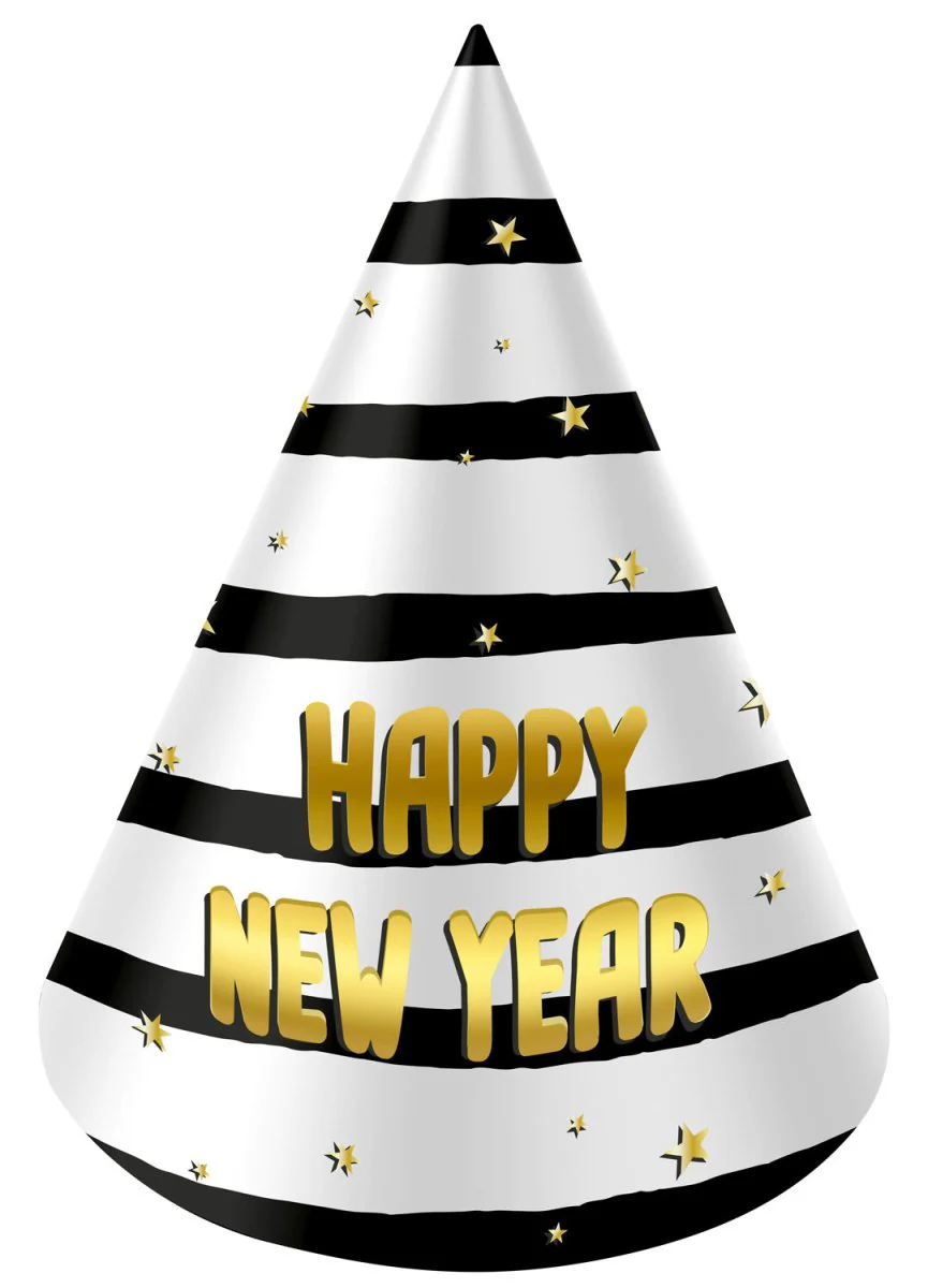 Feesthoedjes Happy New Year 10cm 6st - Image 4
