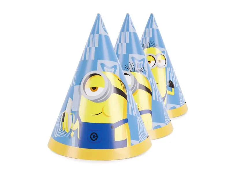 Feesthoedjes Minion Blauw Geel 16cm