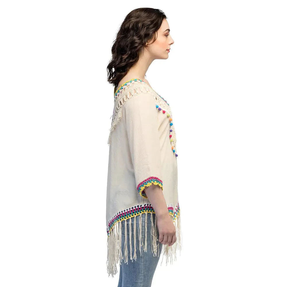 Festival Poncho Dames Franjes - Image 2
