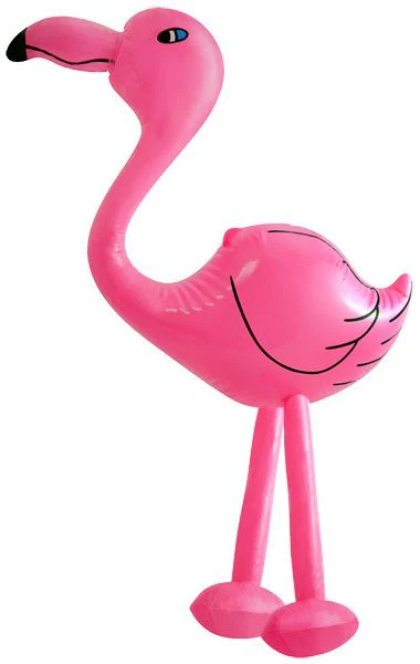 Flamingo Opblaas Roze Plastic 64cm