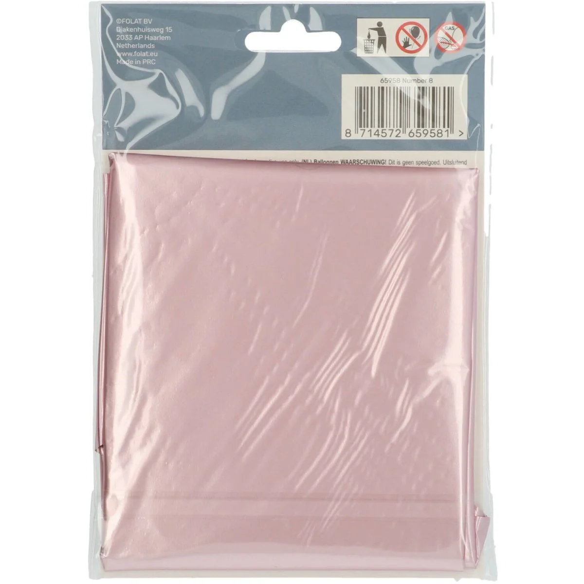 Folie Ballon Cijfer 8 Pastel Roze XL 86cm leeg - Image 3