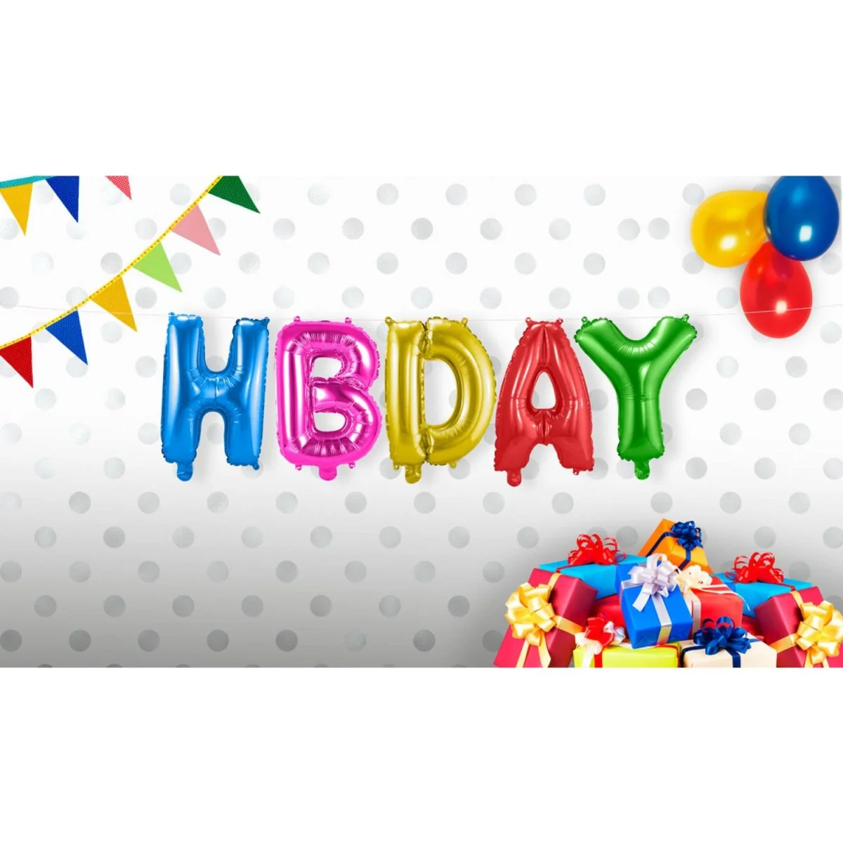 Folie Ballonnen Set HBDAY - Image 2