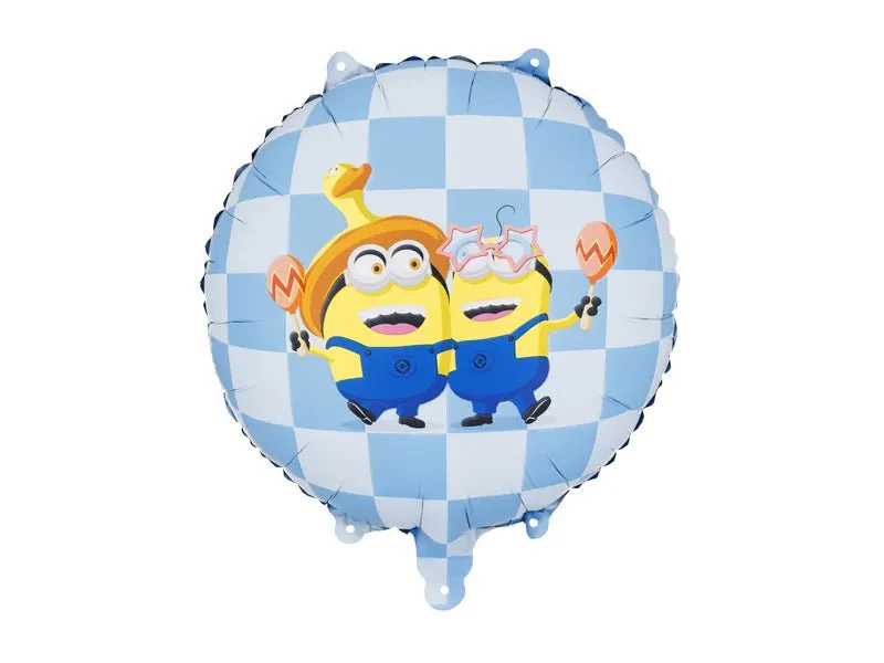 Folie Helium Ballon Minions 35x35cm Blauw Leeg