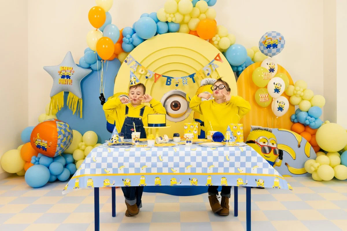 Folie Helium Ballon Minions 35x35cm Blauw Leeg - Image 3