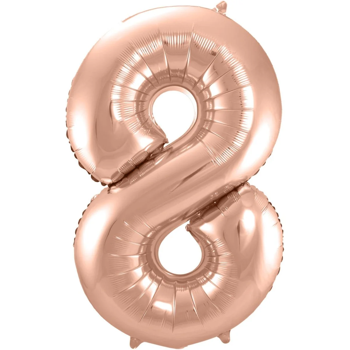 Folieballon Cijfer 8 - Rosé Goud - 86 cm