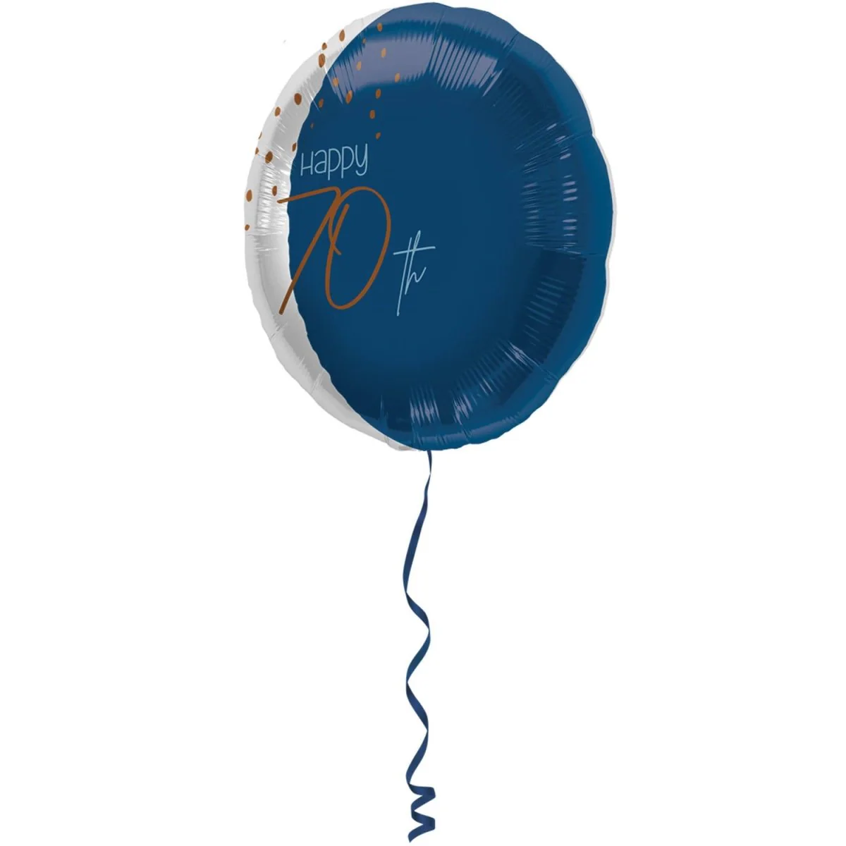 Folieballon Elegant True Blue 70 Jaar - 45cm