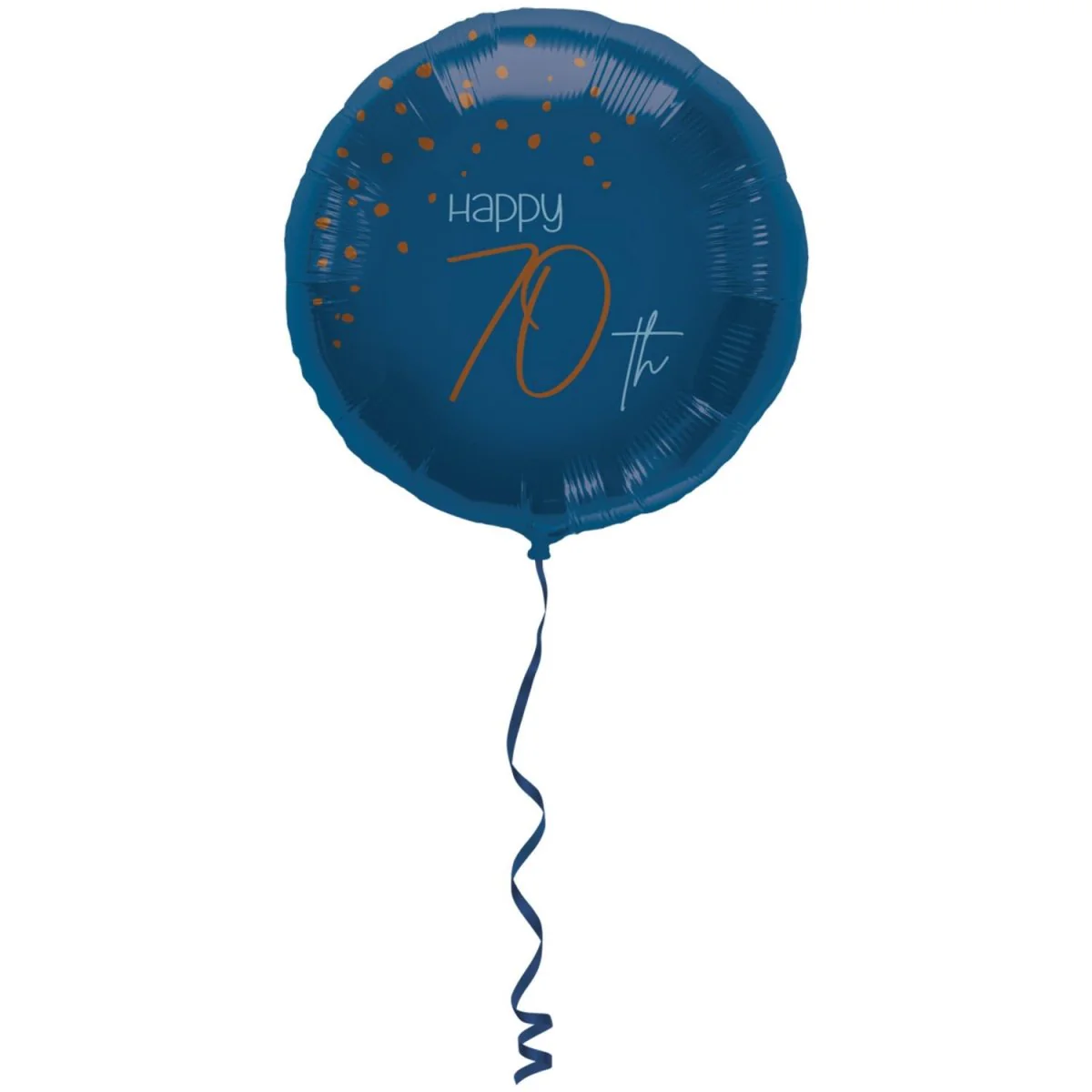 Folieballon Elegant True Blue 70 Jaar - 45cm - Image 2