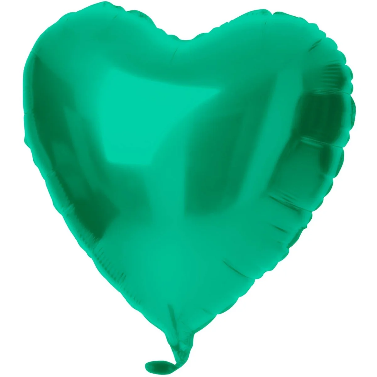 Folieballon Hartvormig Groen Metallic Mat - 45 cm