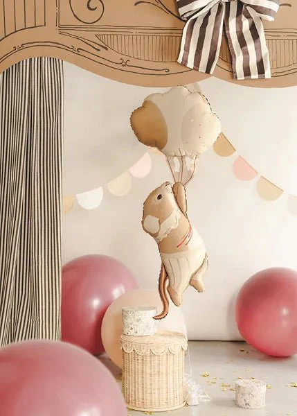 Folieballon Muis met ballonnen, 44x104 cm, mix - Image 3
