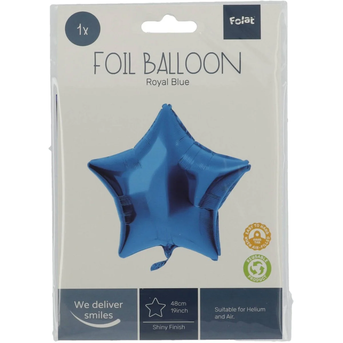Folieballon Stervormig Blauw - 45 cm - Image 2