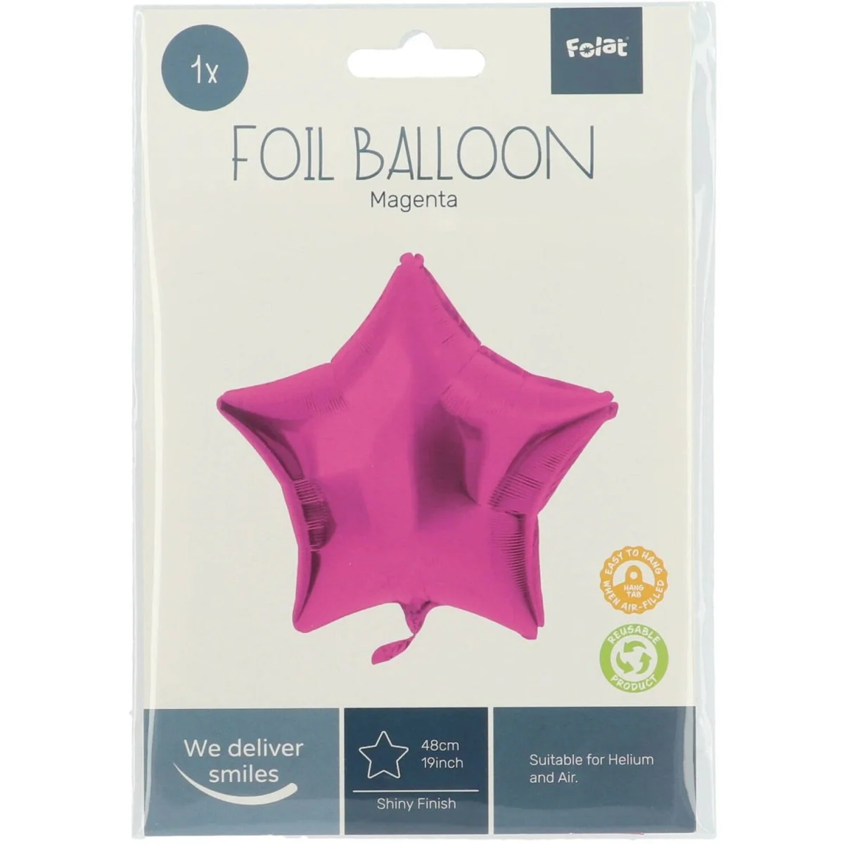 Folieballon Stervormig Magenta - 45 cm - Image 2