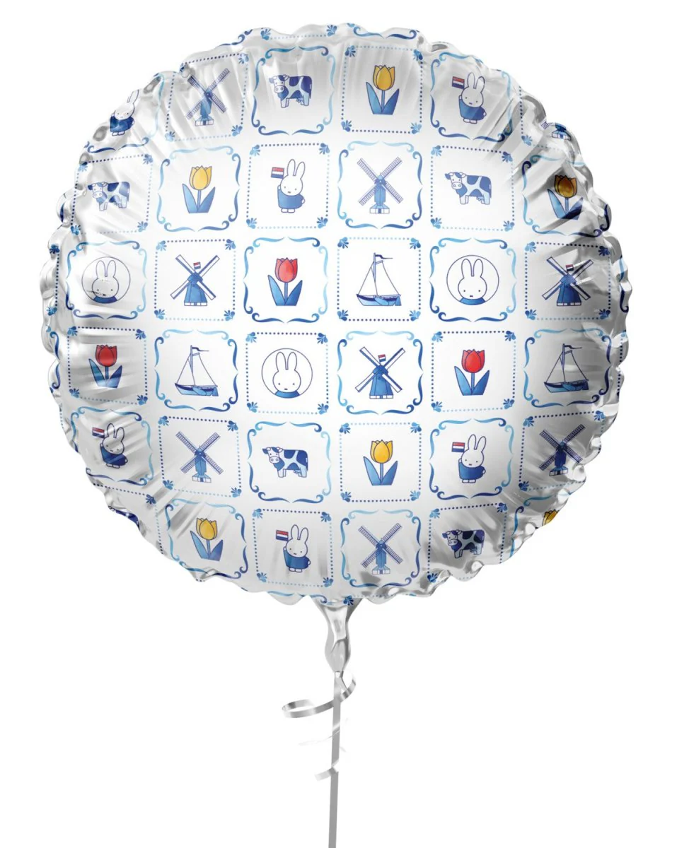 Folieballon ’Welkom Thuis’ Nijntje Delfts Blauw – Ø45 cm - Image 2