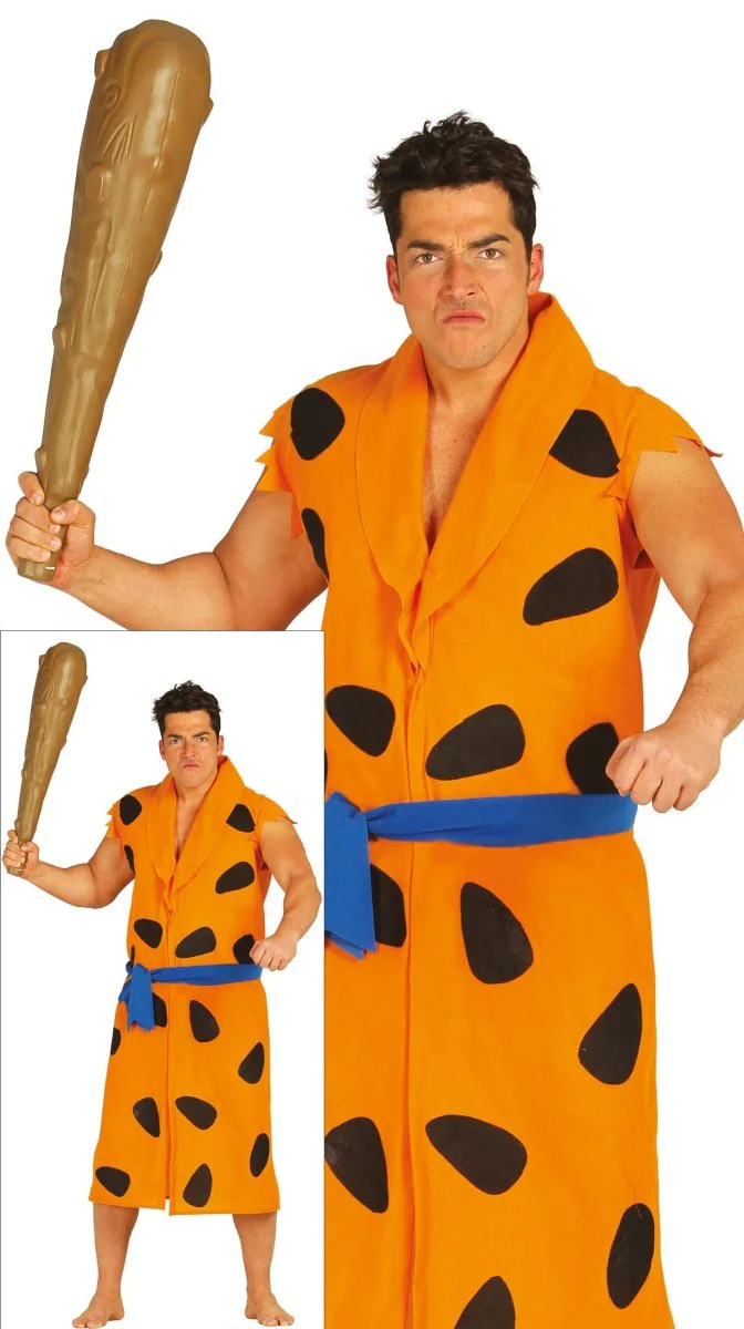 Fred Flintstone Kostuum Zwart Oranje Heren - Image 6