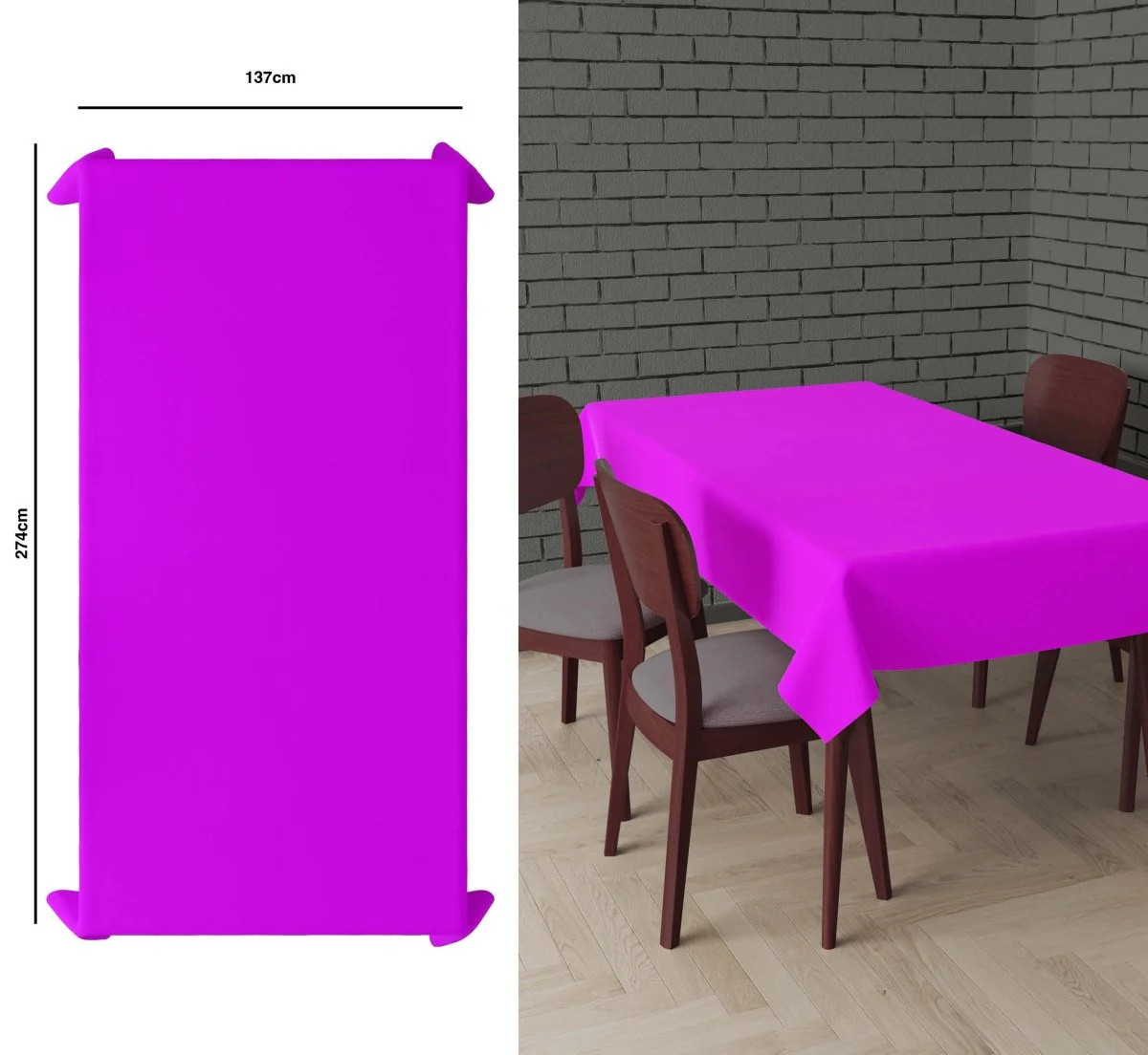 Fuchsia Tafelkleed 2,74m - Image 4