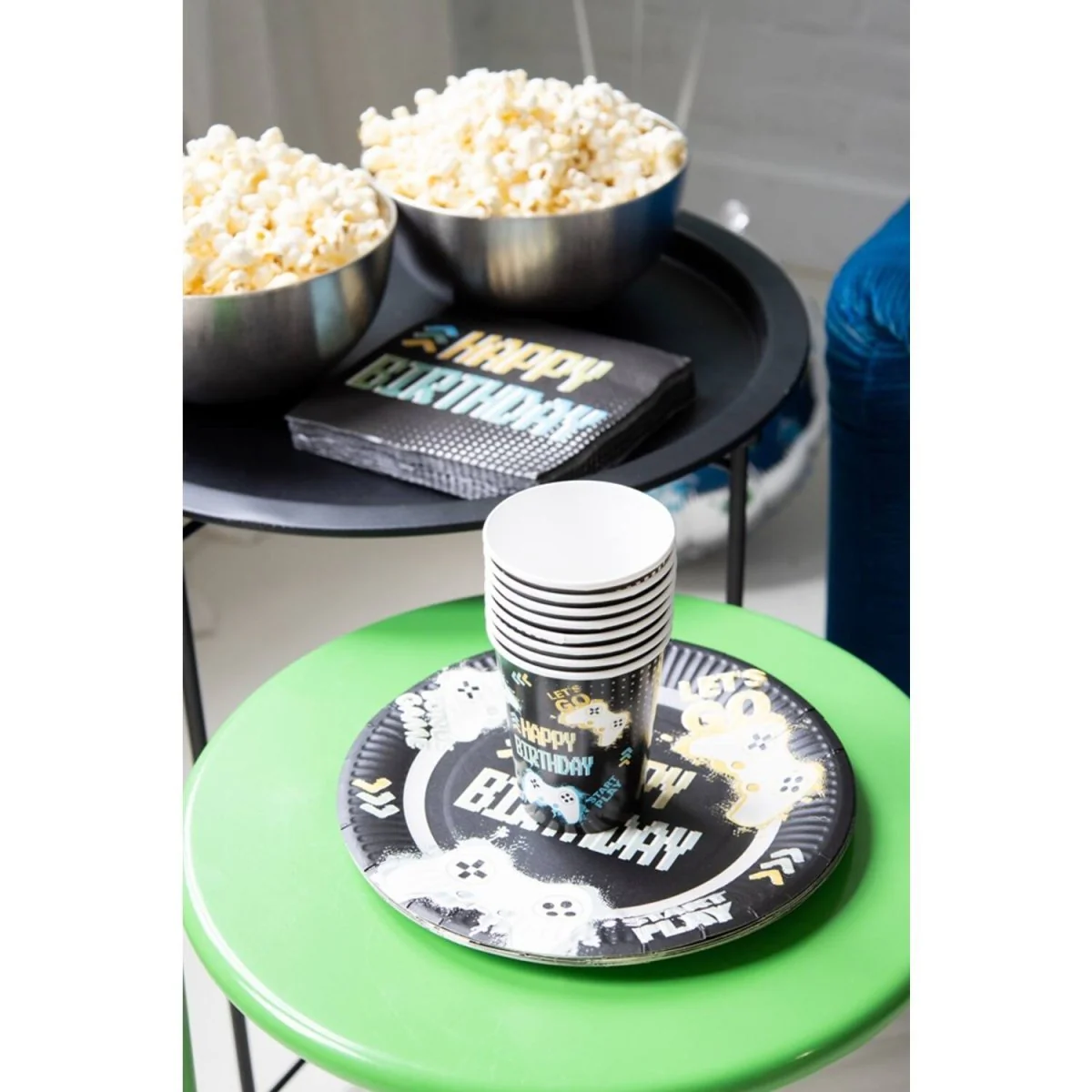 Gaming Party Bekers Zwart 250ml 8st - Image 2