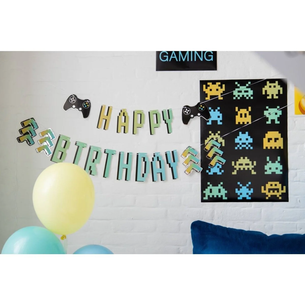 Gaming Party Letterslinger Happy Birthday 1,50m - Image 3