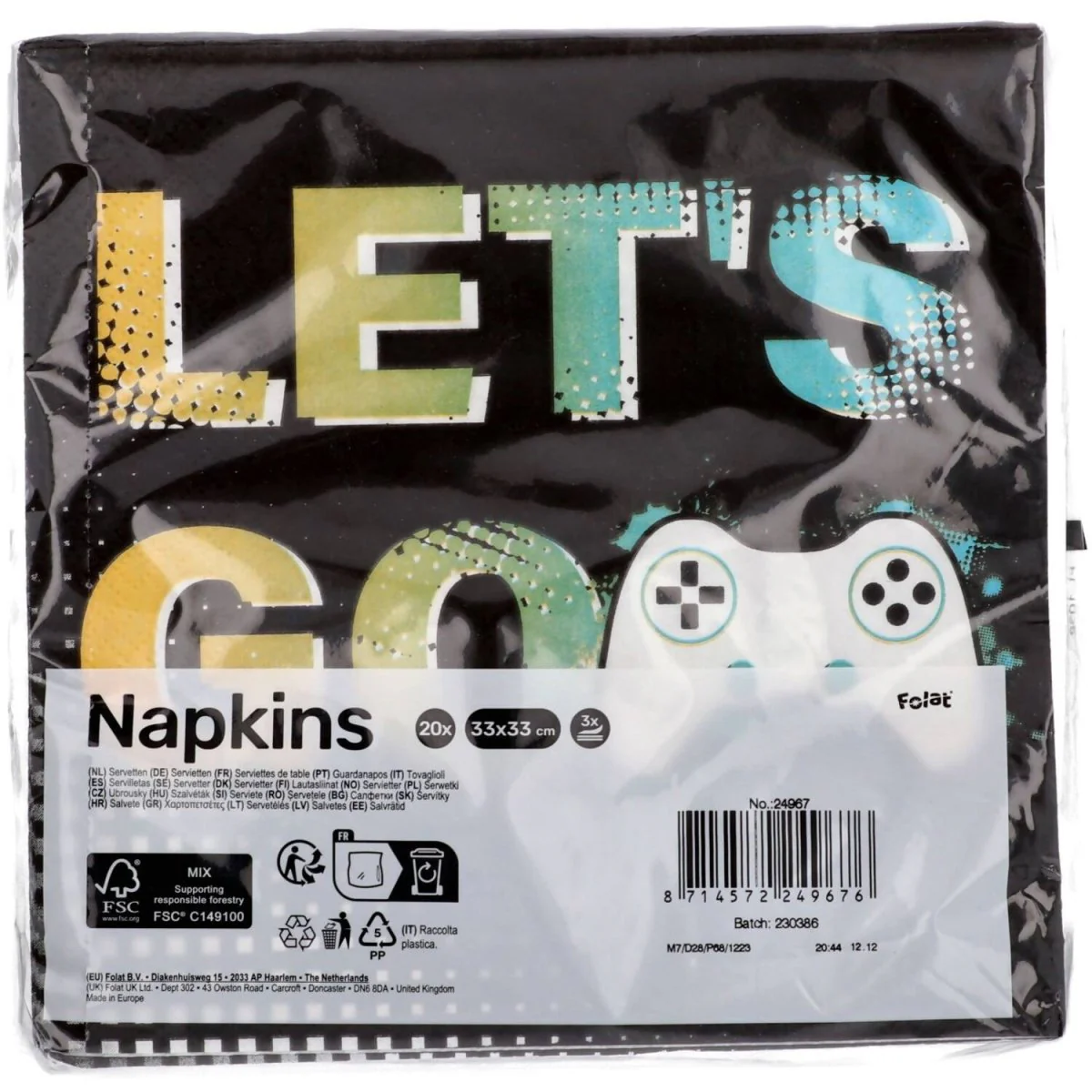 Gaming Party Servetten Happy Birthday 33cm 20st - Image 2