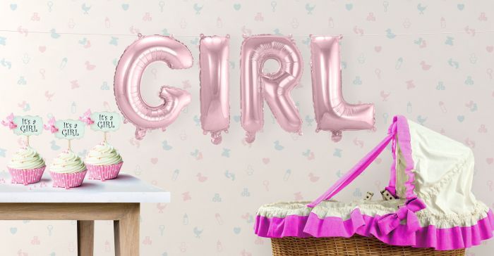 Geboorte Ballonnen Letter Set Girl 36cm - Image 2