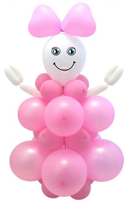 Geboorte Ballonnenpilaar Set Meisje 95cm