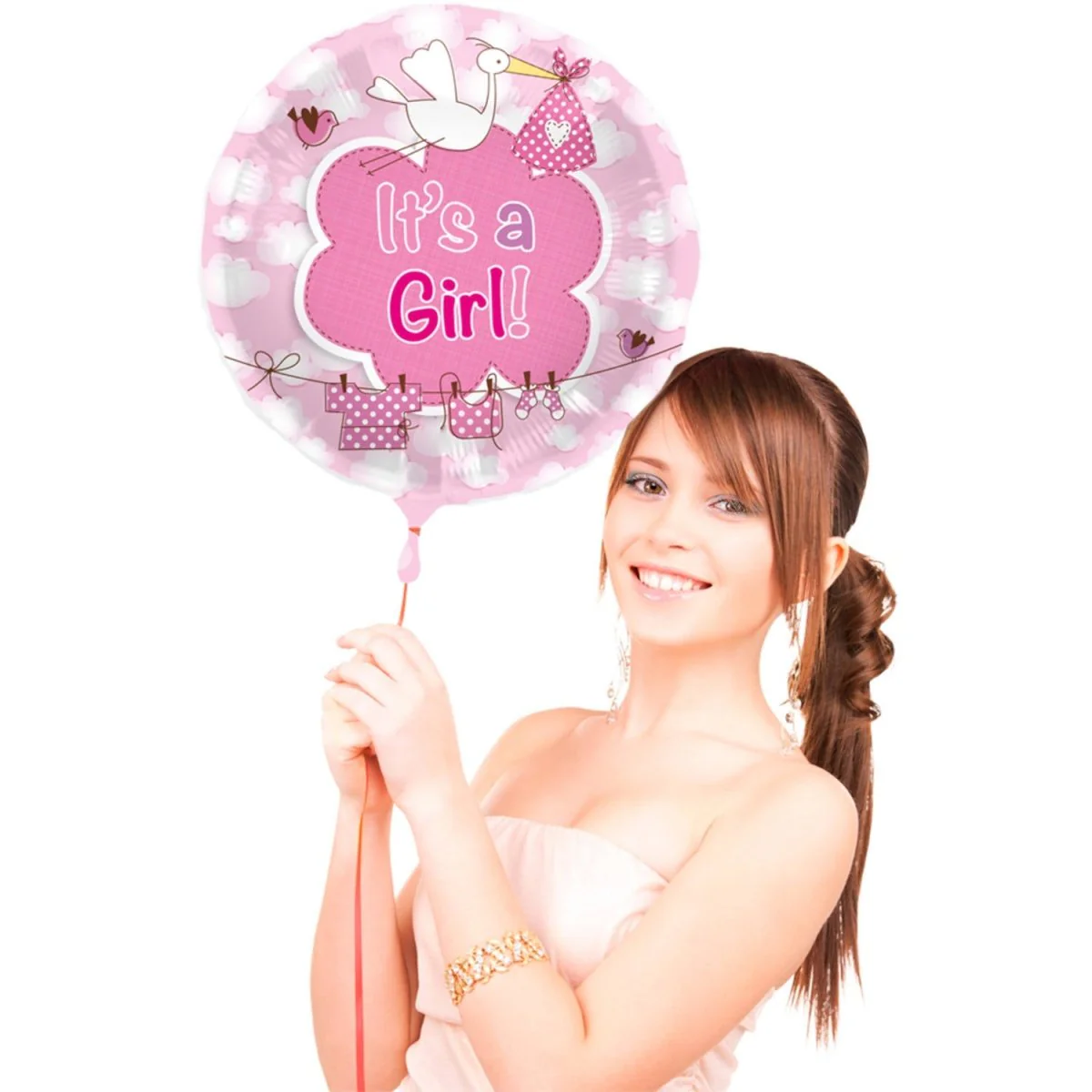 Geboorte Helium Ballon It's a Girl 43cm - Image 2