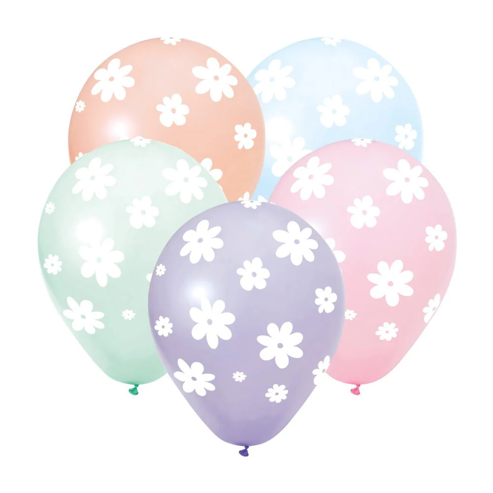 Gekleurde Ballonnen Madeliefjes 30cm 8st