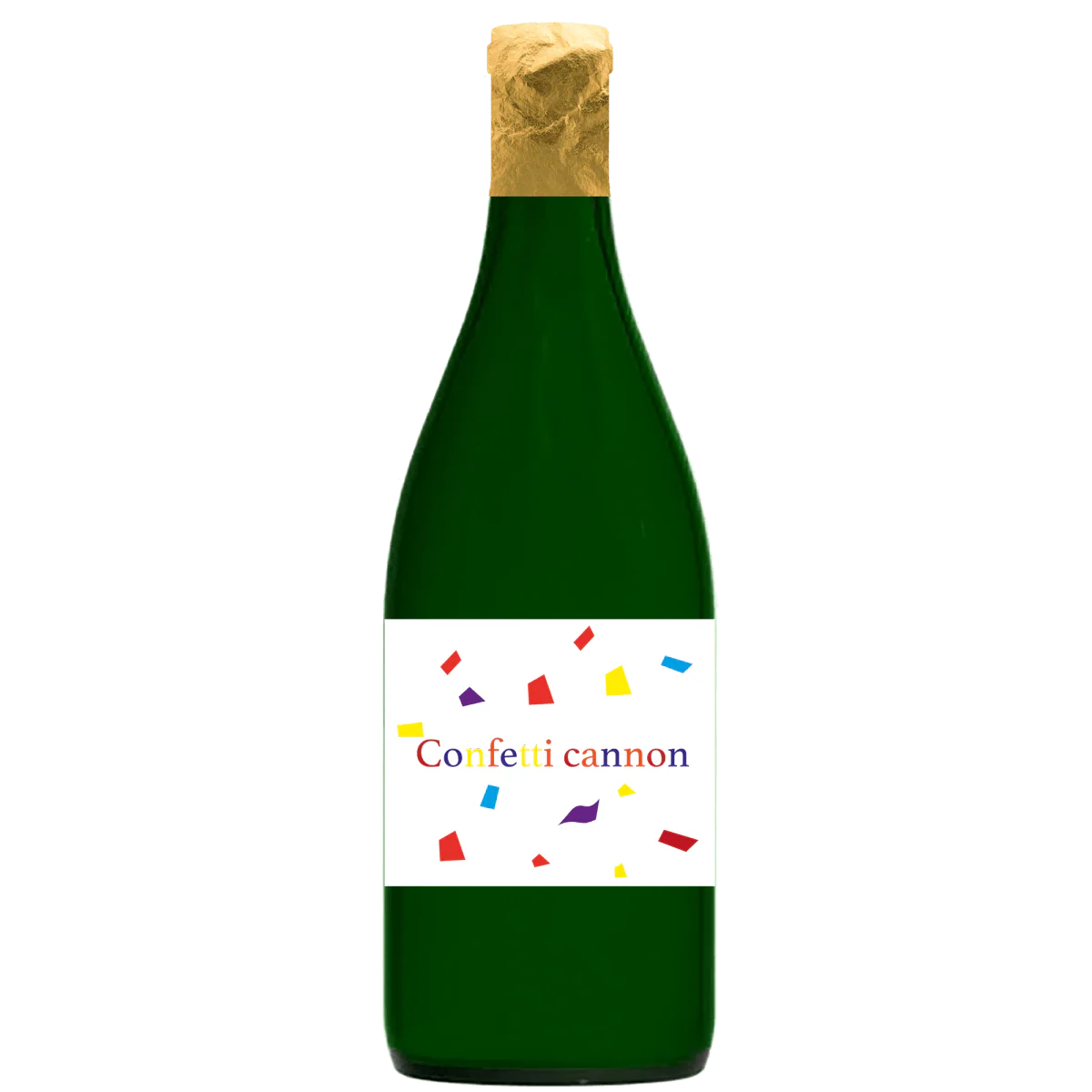 Gekleurde Confetti Kanon Fles 28cm