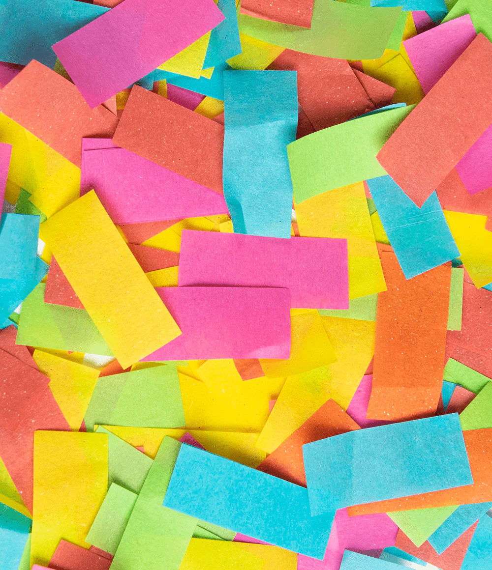 Gekleurde Confetti Kanon Papier 60cm - Image 2