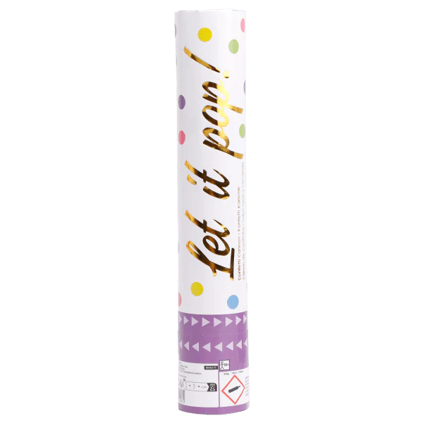 Gekleurde Confetti Kanon Rond 28cm