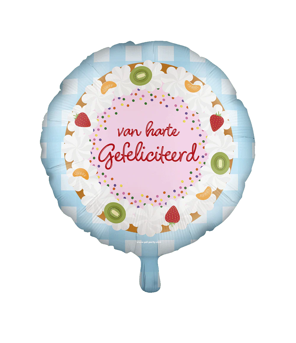 Gekleurde Helium Ballon Van Harte Gefeliciteerd 46cm